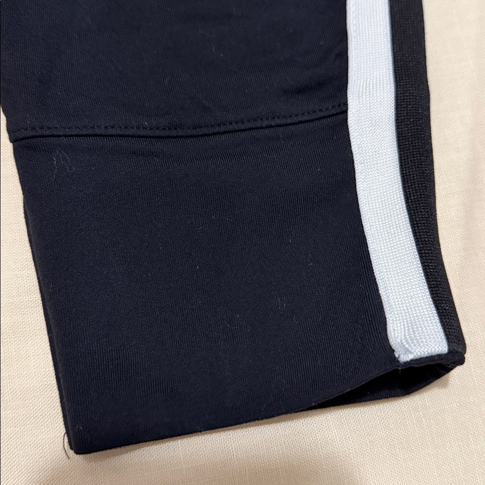 Athleta Woman’s Black Joggers with White Stripe Accents, Size Large Petite. - Picture 6 of 15